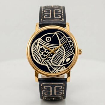MEEN | Hand Painted Fish Motif Watch by Nobopatrika